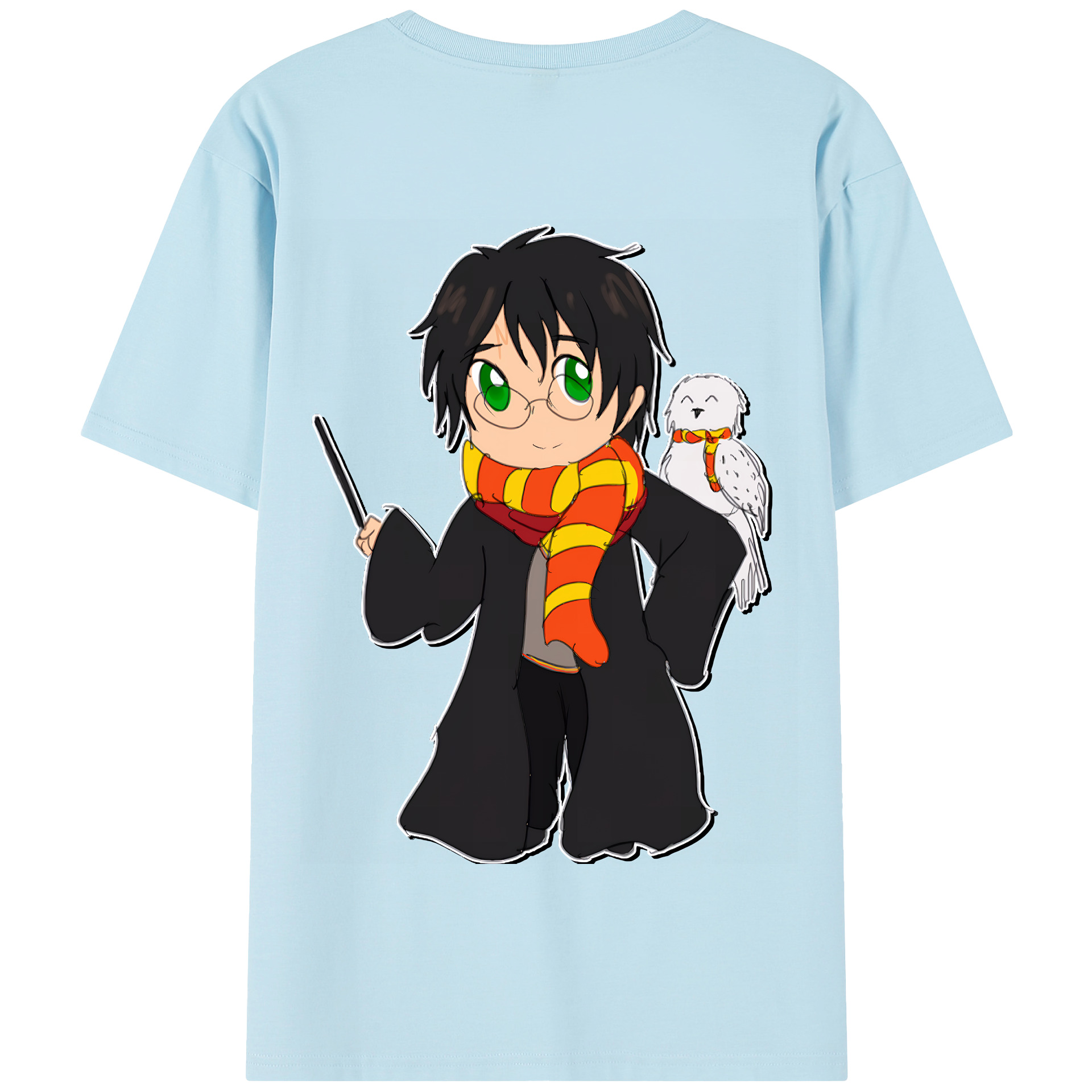 （画像用） Harry Potter ハリー・ポッターシリーズ 綿100％半袖Tシャツ（背面プリント）